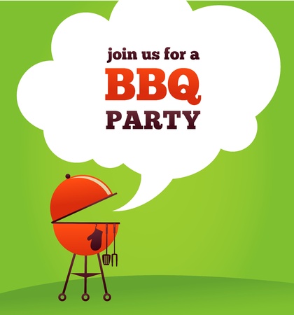 BBQ Party invitationのイラスト素材