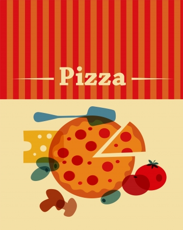 template of Pizza menuのイラスト素材