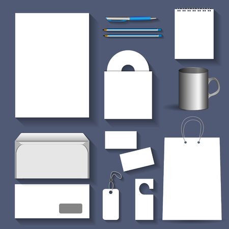 Blank corporate objects for business style.のイラスト素材