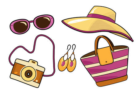 vector illustration seamless pattern background. summer, vacation, beach, shells, sand. for fabric, posters, postcards.のイラスト素材