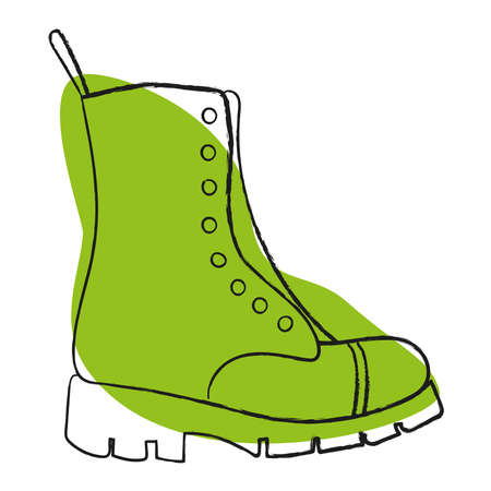 doodle shoe vector illustration for graphic designのイラスト素材