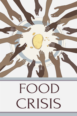 Poverty line icon. Simple outline style. Homless, beggar, hunger and poor concept. Vector illustration on white background.のイラスト素材