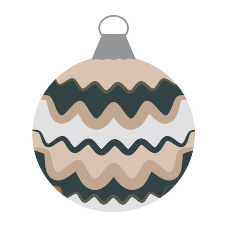 ball decoration for Christmas tree, New year traditional vector illustration Christmas toys. Christmas Tree Ball,のイラスト素材