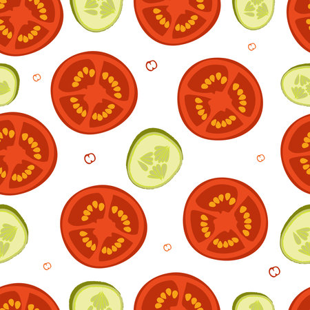 Vector seamless chicken scrambled egg pattern. Engraved style illustration. Morning meal background. Chicken farm productのイラスト素材