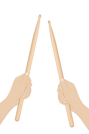 how to hold drumsticks vector images types of percussion instruments musicのイラスト素材
