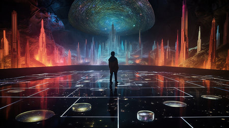 conceptual collage with internet addiction disorder, computer security, virtual worldの素材