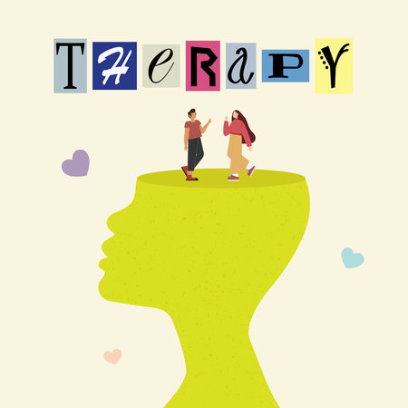 Illustration of the concept of psychology,のイラスト素材