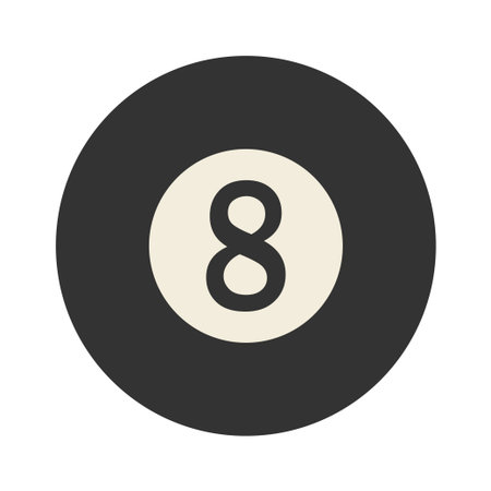 Eight ball on dark background