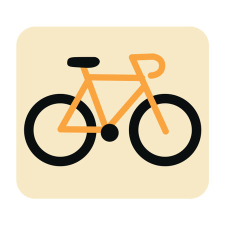 Simple bike illustration in bright colors