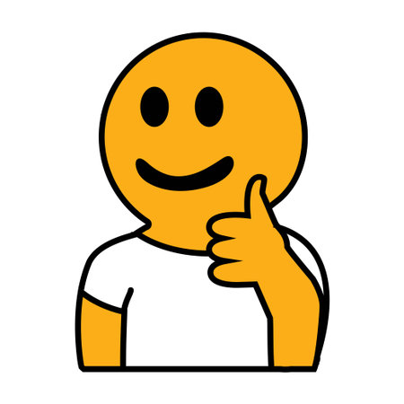 Enjoying a moment of happiness with a thumbs upのイラスト素材