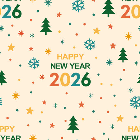 Celebrate New Year 2026 with festive decorationsのイラスト素材