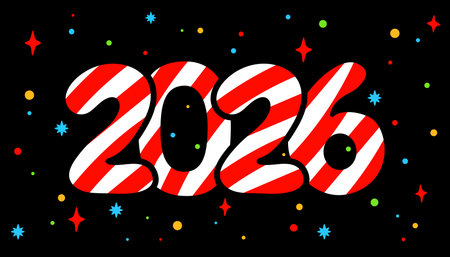 Bold and colorful design for New Year celebration