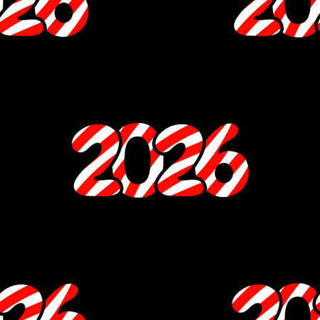 Bold red and white striped design for 2026