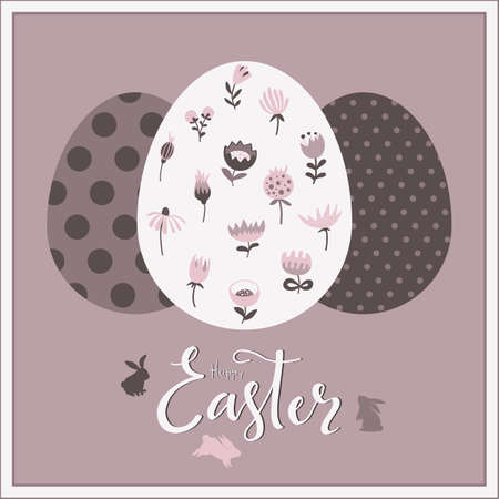 Greeting Easter card.Hand-drawn vector illustrationのイラスト素材