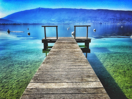 Pier at Menthon St Bernardの素材