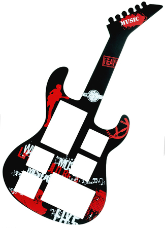 Unusual photo frame as a music instrument Guitarの写真素材