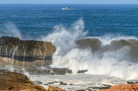 Scenic view of the Atlantic Ocean Coast, Morocco, Africaの写真素材