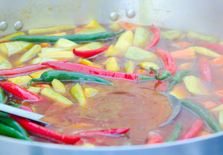 Vegetable stew with paprika and spices in sauceの写真素材