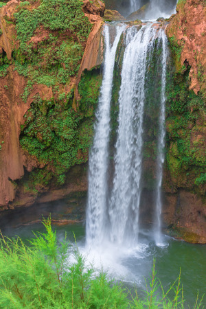 Beautiful waterfall in Ouzoud Azilal, Morocco, Grand Atlasの写真素材