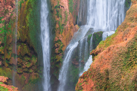 Beautiful waterfall in Ouzoud Azilal, Morocco, Grand Atlasの写真素材