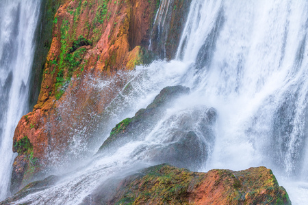 Beautiful waterfall in Ouzoud Azilal, Morocco, Grand Atlasの写真素材