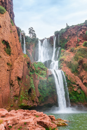 Beautiful waterfall in Ouzoud Azilal, Morocco, Grand Atlasの写真素材