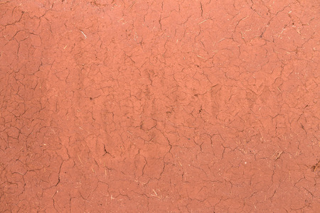 Texture cracked clay surface. Ksar Ait Ben Haddou, Moroccoの写真素材