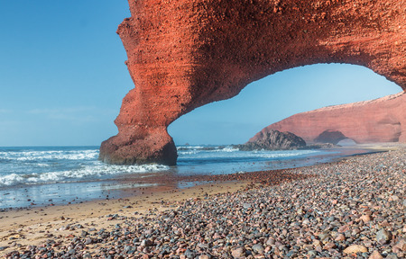 Scenic view of the Atlantic Ocean Coast, Morocco, Africaの写真素材