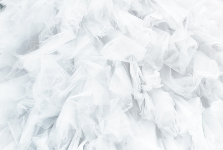Textile white wedding dress background. Wedding gown background.の写真素材