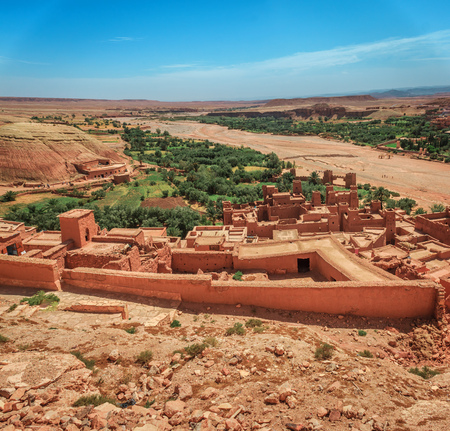 Kasbah Ait Ben Haddou in the Atlas Mountains of Morocco.の写真素材