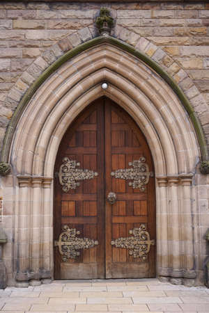 Old European style doorの写真素材