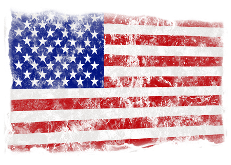 Grunge American US Flagの写真素材
