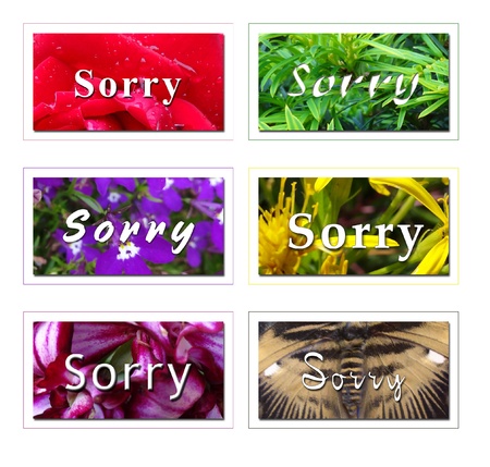 Sorry Card Noteの写真素材