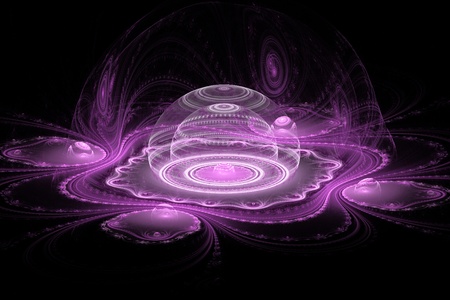 Purple 3D Fractalの写真素材