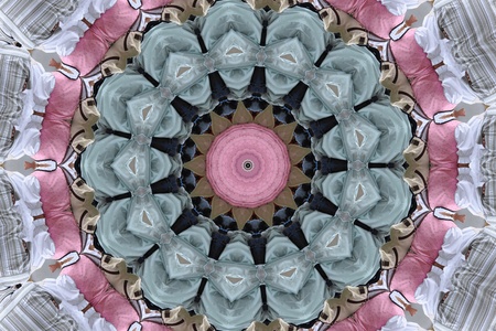 Grey and Pink Mandalaの写真素材