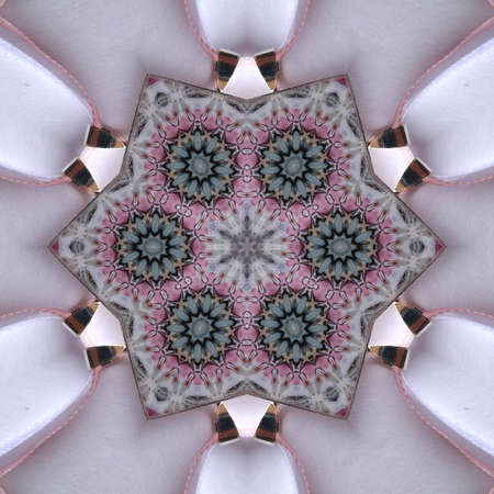  Pink and Grey Mandala Starの写真素材