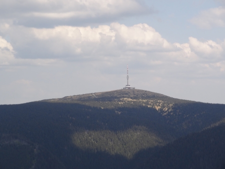 Television Transmitter with Watchtower on Praded in Jesenik Mts, Czech Repuiblicのeditorial素材