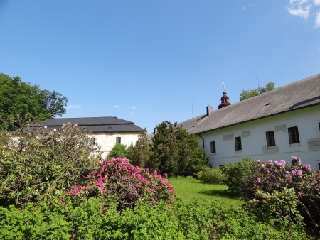 Velke Losiny, Czech Republic - May 23 2012: Chateau Velke Losiny with Gardenのeditorial素材