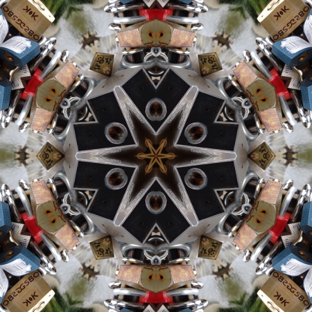 Colorful Mandala Starの写真素材