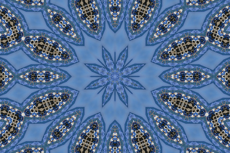 Blue Mandala Starの写真素材