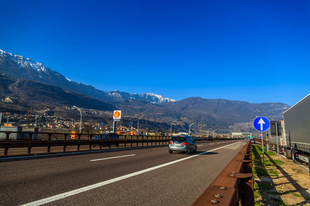 Italian highwayのeditorial素材