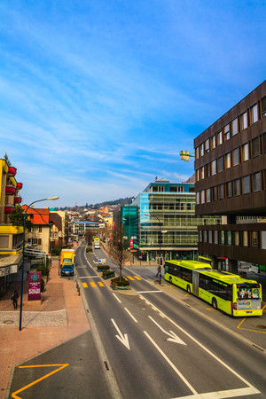 Street at Vaduz のeditorial素材