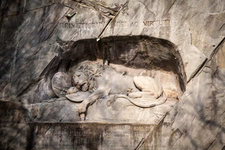 Dying lion reliefsのeditorial素材