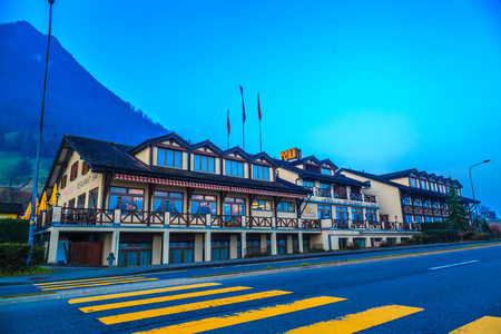 Lucerne Hotel panoramaのeditorial素材