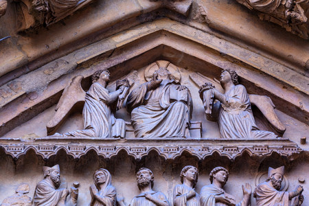 Notre Dame de Reimsの写真素材