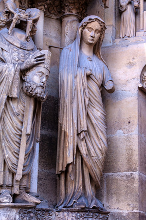 Notre Dame de Reimsの写真素材