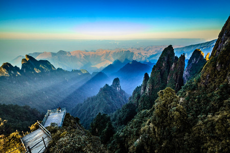 Hunan Mangshan Tiantai Mountainのeditorial素材