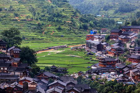 Kaili Lei Shanjiang thousands of Miao Villageのeditorial素材