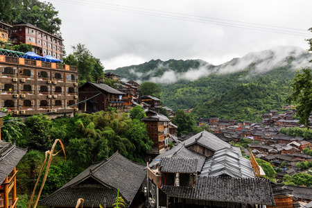 Kaili Lei Shanjiang thousands of Miao Villageのeditorial素材