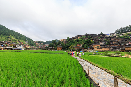 Kaili Lei Shanjiang thousands of Miao Villageのeditorial素材